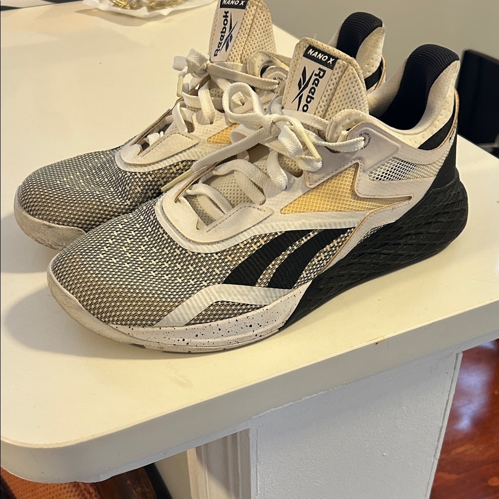 Reebok nano X White and Black Sneakers